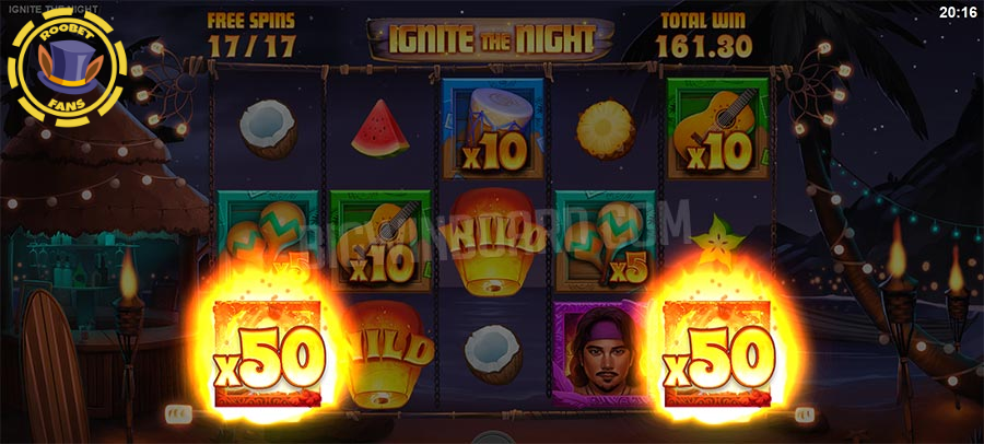 Ignite The Night slot at Roobet