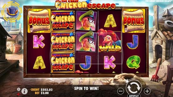 The Great Chicken Escape slot at Roobet