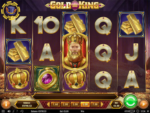 Gold King slot at Roobet