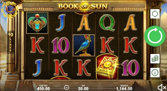 Book of Sun slot at Roobet