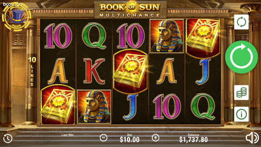 Book of Sun Multichance slot at Roobet