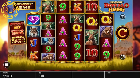 Buffalo Rising Megaways slot at Roobet