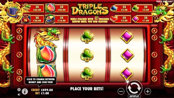 Triple Dragon slot at Roobet